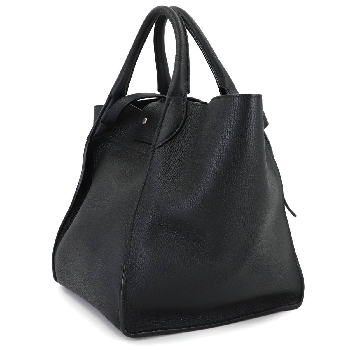 Big Bag Small With Longstrap Hand Shoulder Bag Leather Black
