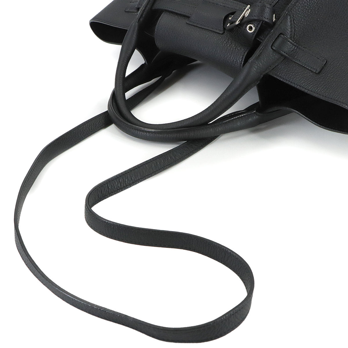Big Bag Small With Longstrap Hand Shoulder Bag Leather Black