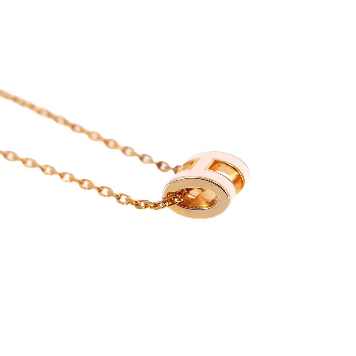 Mini Pop H Chain Necklace Rose dragee Pink gold Accessory
