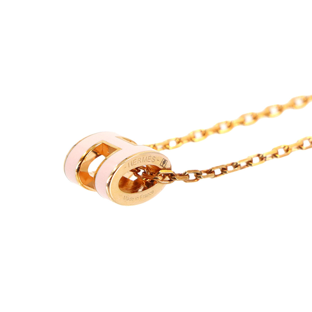 Mini Pop H Chain Necklace Rose dragee Pink gold Accessory