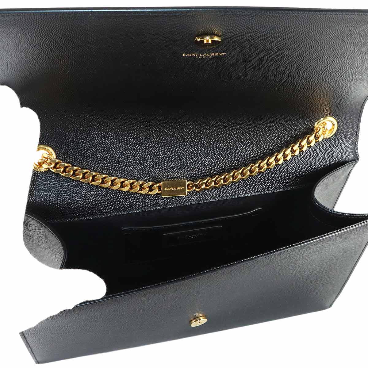 Kate Large Chain Shoulder Bag Leather Black 446752