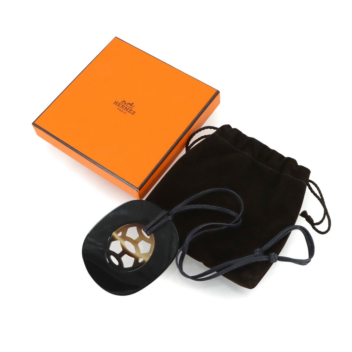 Lift GM Pendant Buffalo Horn Dark Gray Brown Necklace