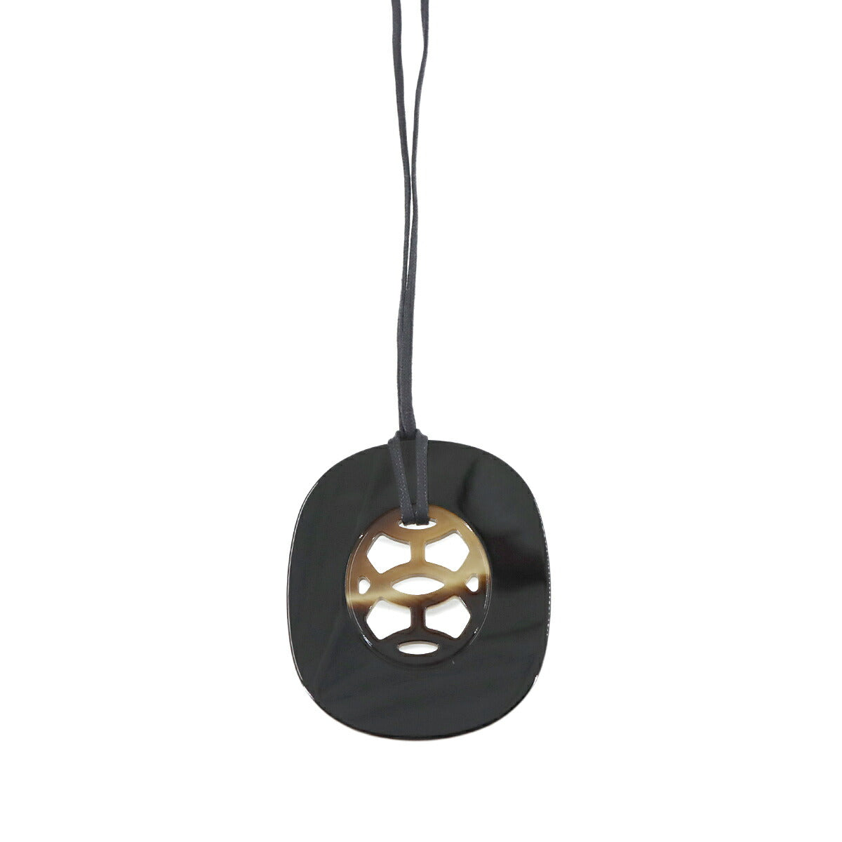 Lift GM Pendant Buffalo Horn Dark Gray Brown Necklace