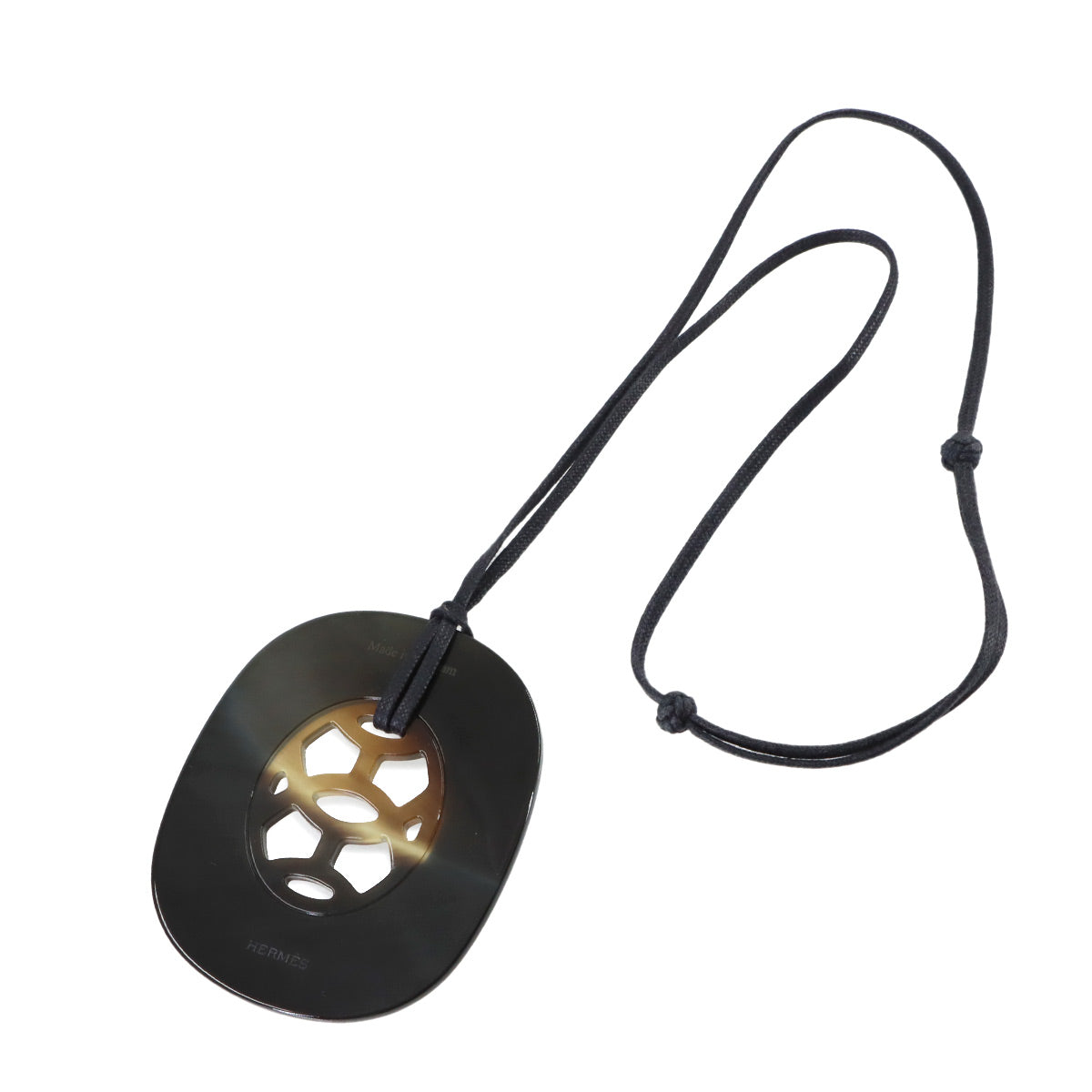 Lift GM Pendant Buffalo Horn Dark Gray Brown Necklace