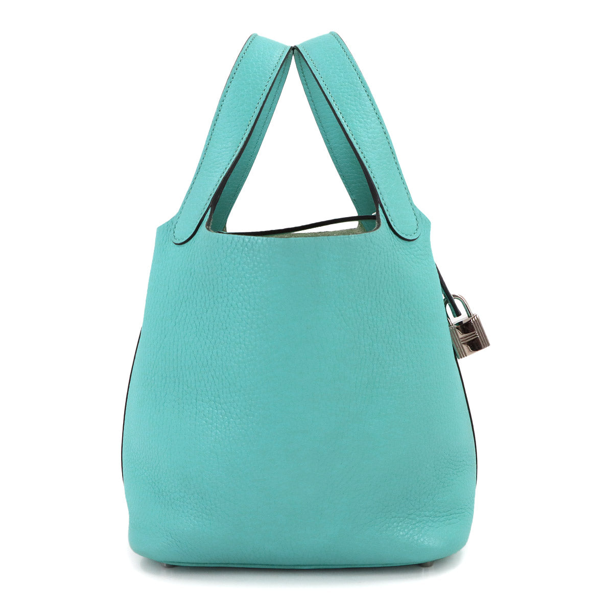 Picotin Lock PM Hand Bag Taurillon Clemence Blue Atoll