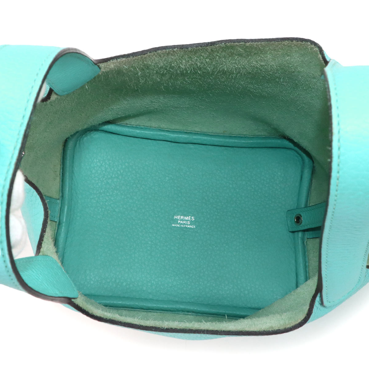 Picotin Lock PM Hand Bag Taurillon Clemence Blue Atoll