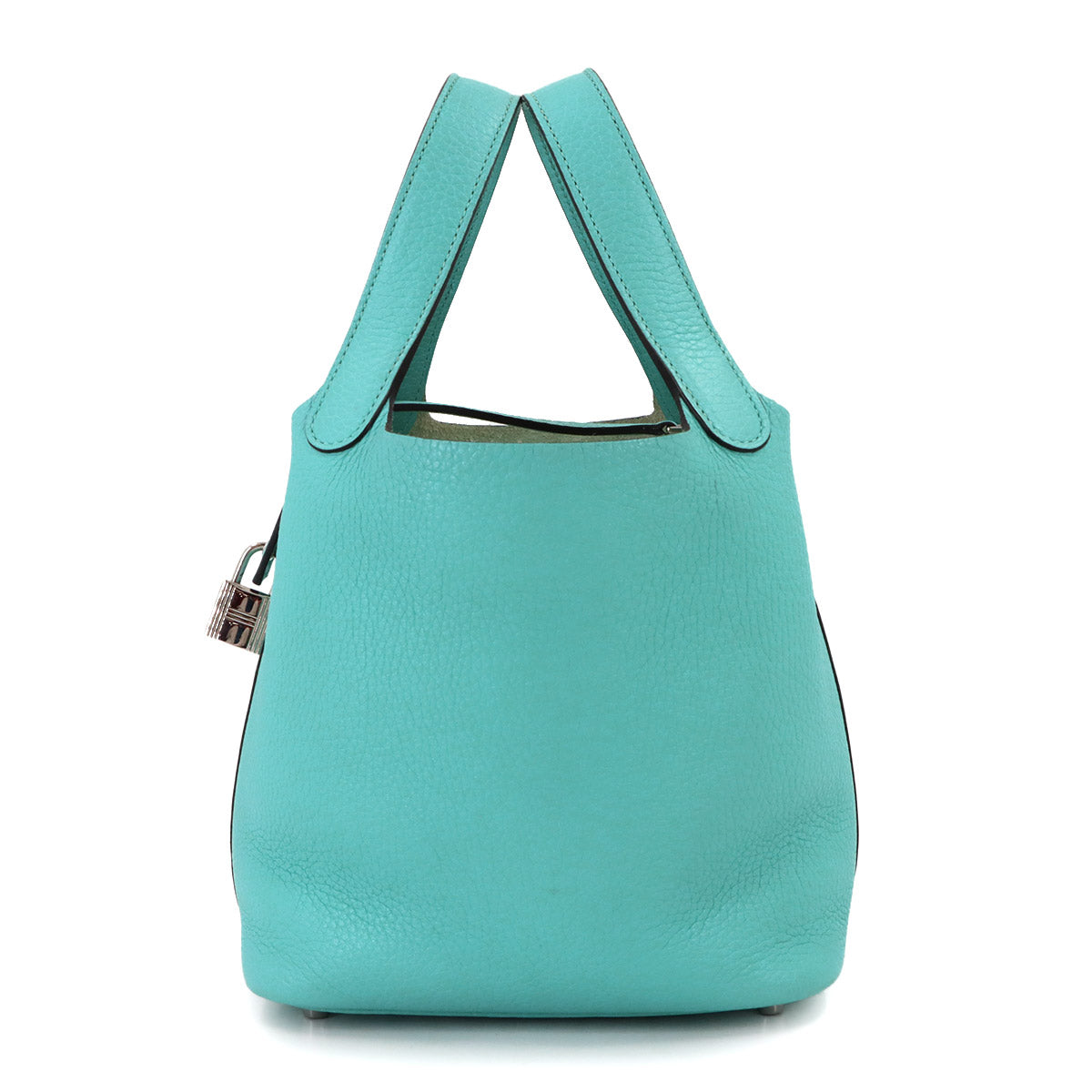 Picotin Lock PM Hand Bag Taurillon Clemence Blue Atoll