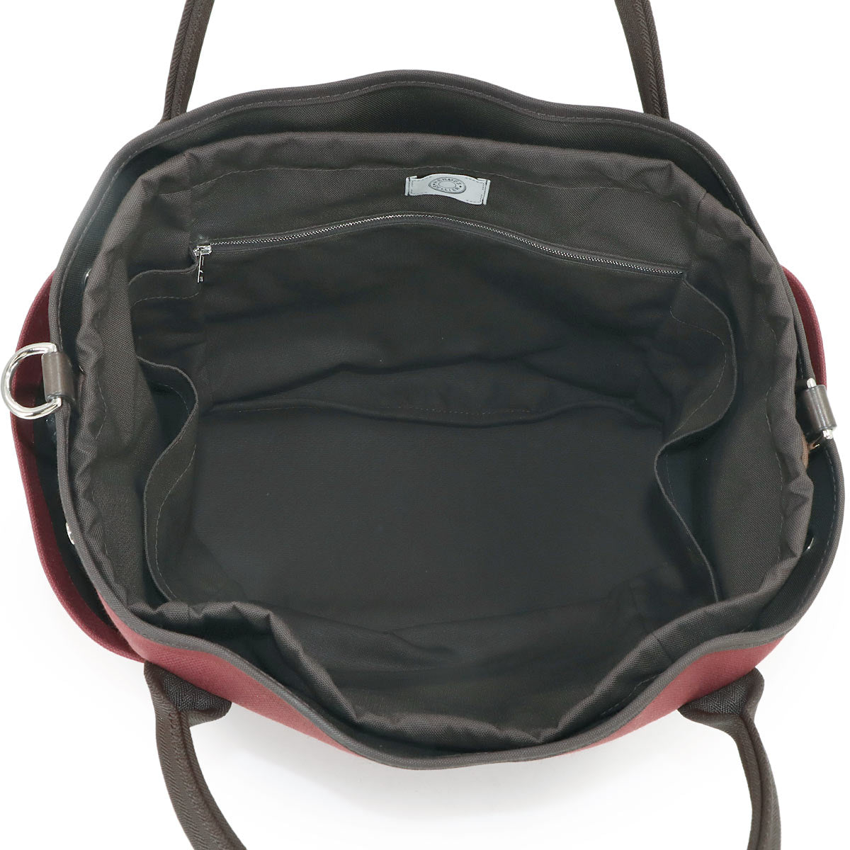 Sac de Pansage Groom Tote Shoulder Bag Toile chevron Rouge H