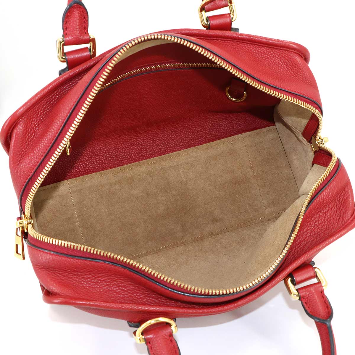 Amazona 28 Hand Shoulder Bag Leather Red Anagram Purse