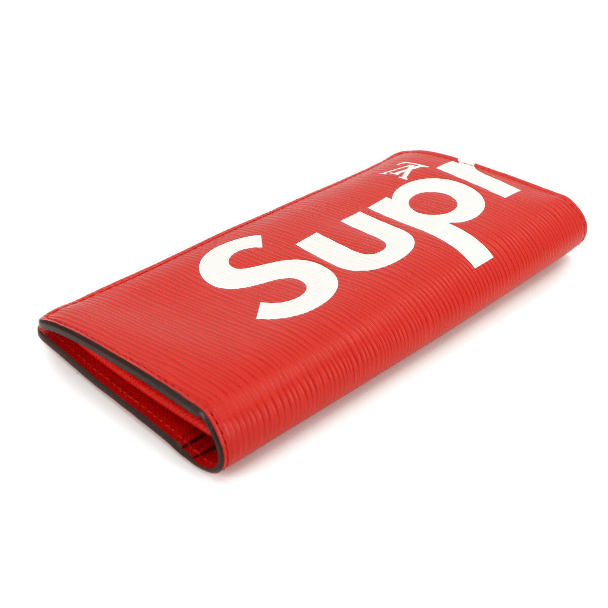 Supreme Epi Brazza Wallet Leather Red White M67719