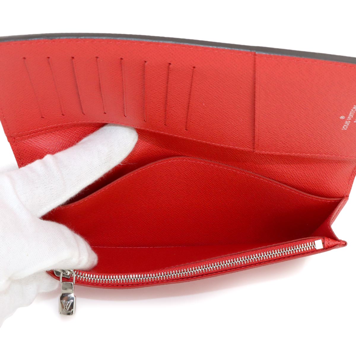 Supreme Epi Brazza Wallet Leather Red White M67719