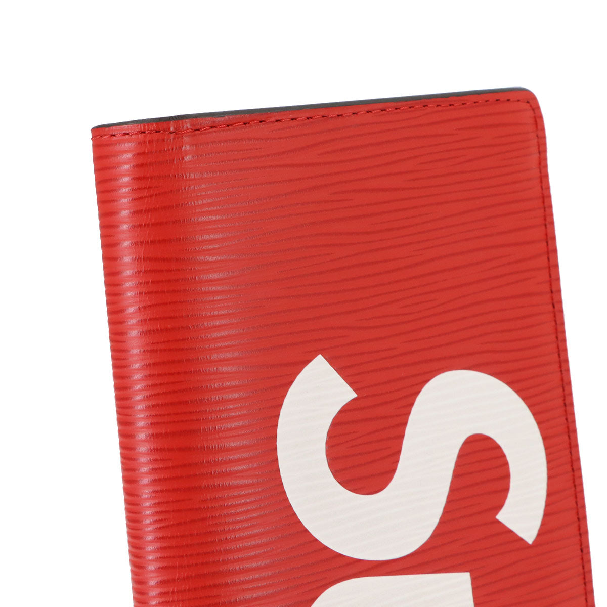 Supreme Epi Brazza Wallet Leather Red White M67719