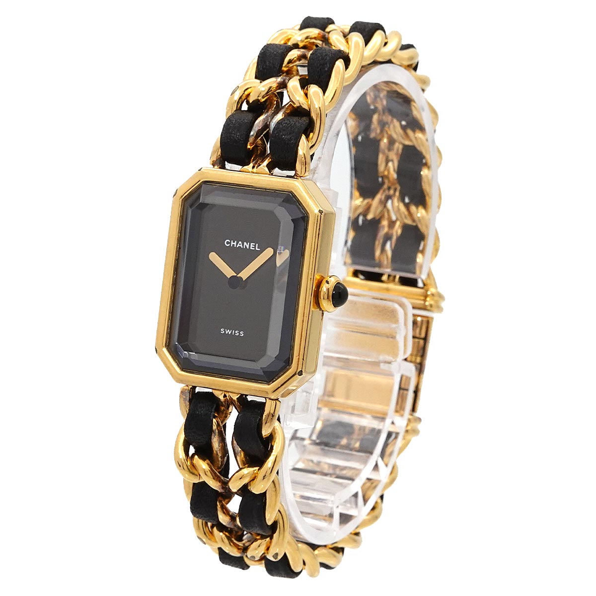 Premiere Size L H0001 Vintage Quartz Black Dial Ladies Watch