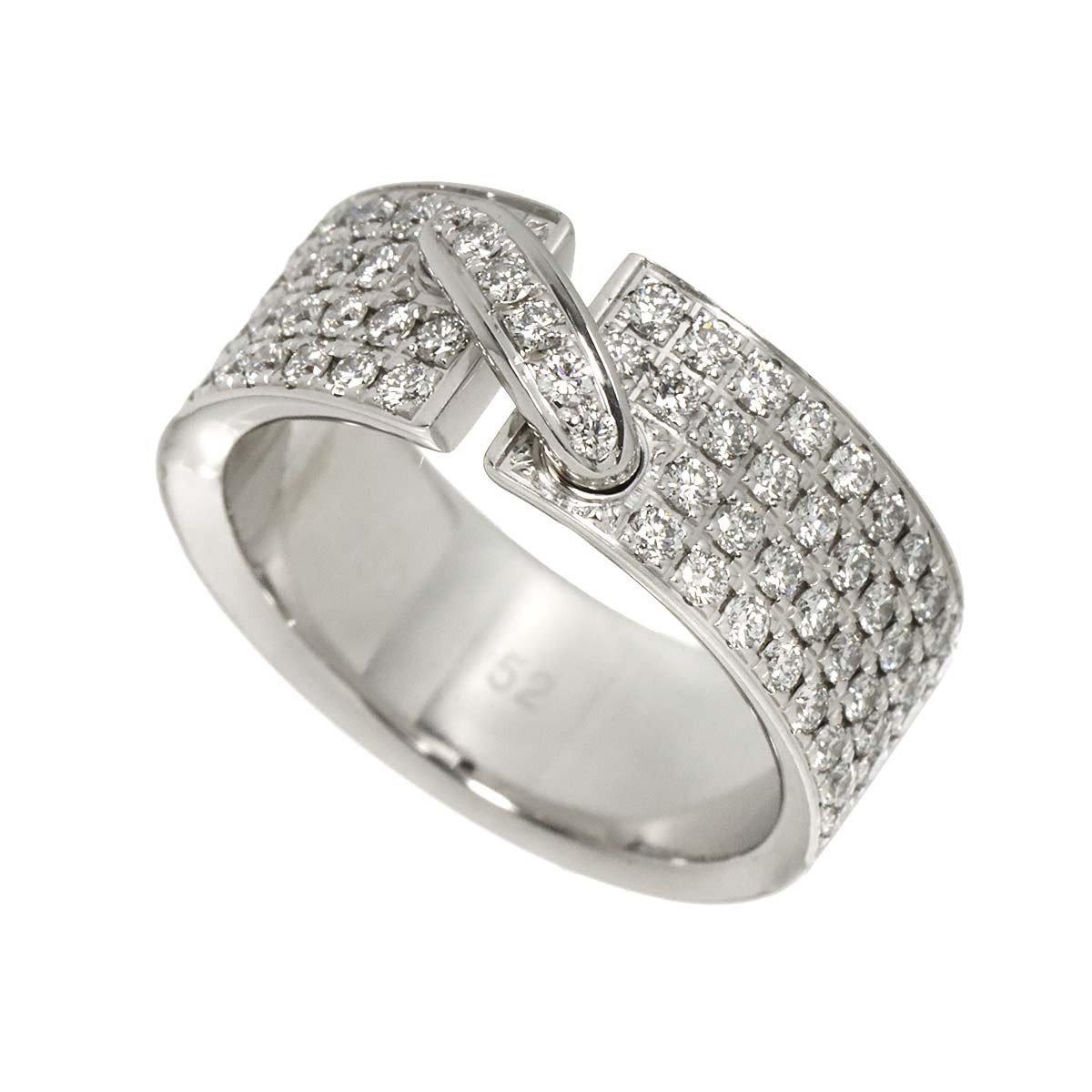 Liens Diamond Ring 18K White Gold 750 size52 5.5-5.75(US)