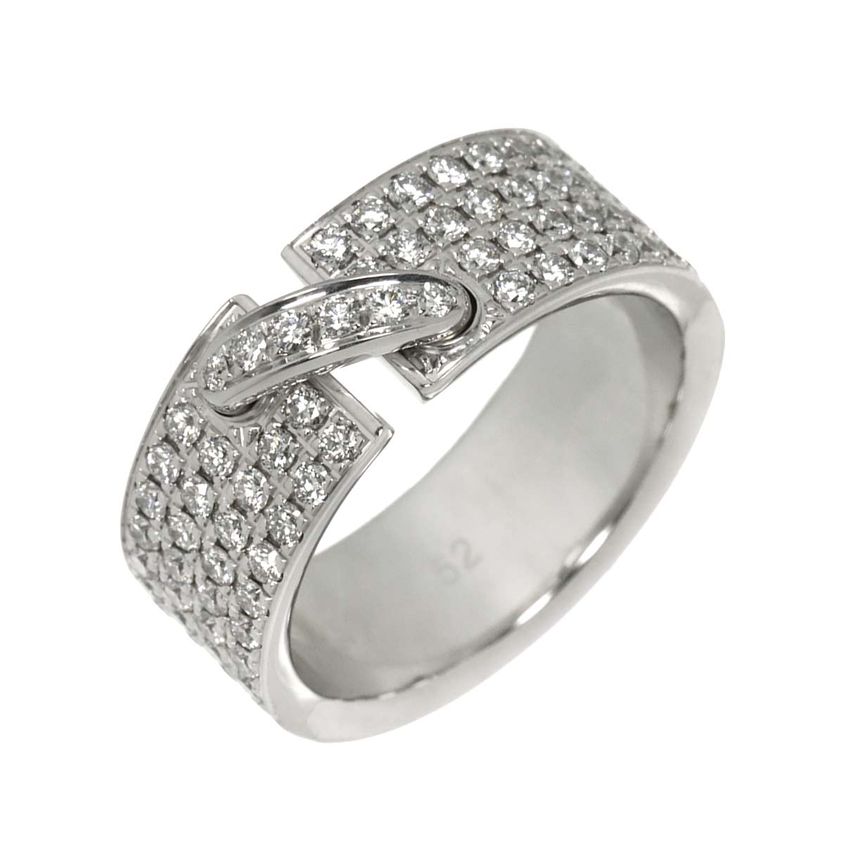 Liens Diamond Ring 18K White Gold 750 size52 5.5-5.75(US)
