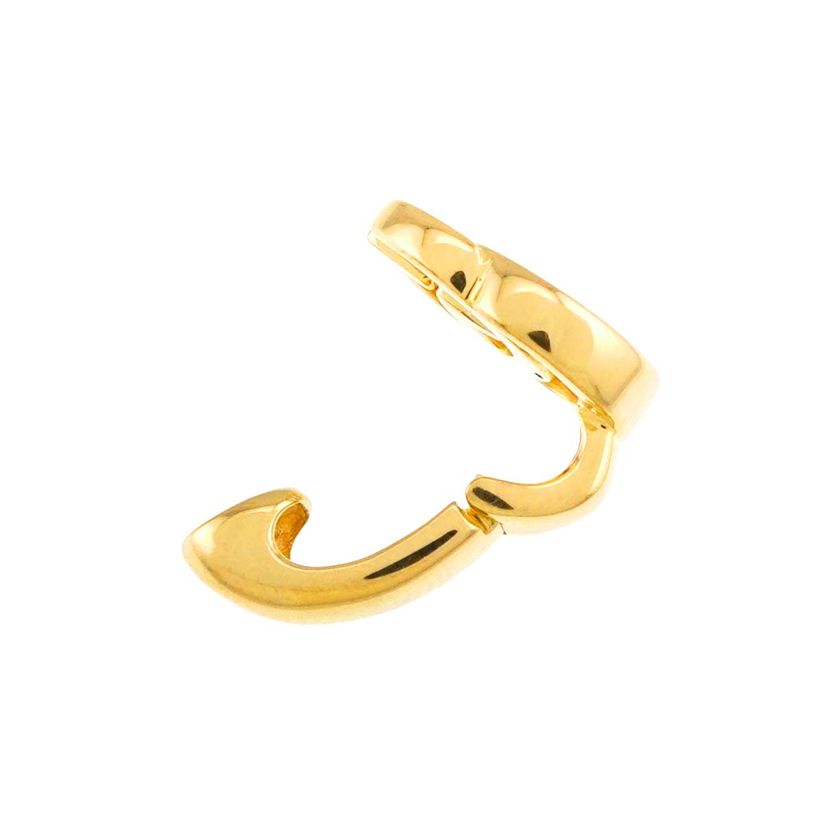 Double G Earring Clip-on 18K YG 750 One Piece only