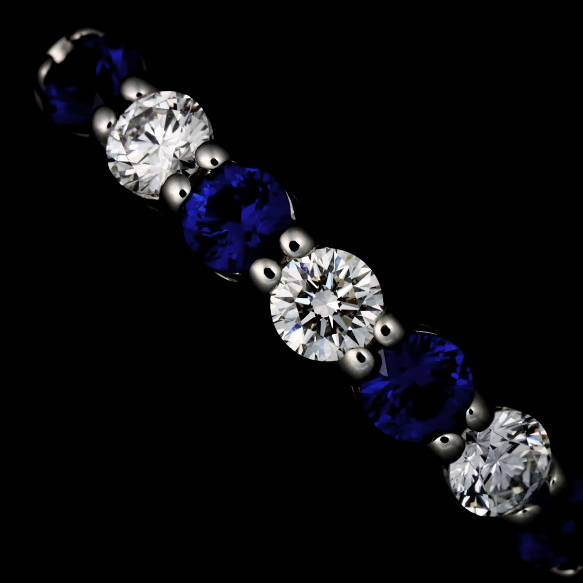 Forever Sapphire Diamond Ring Pt size5.25-5.5(US)