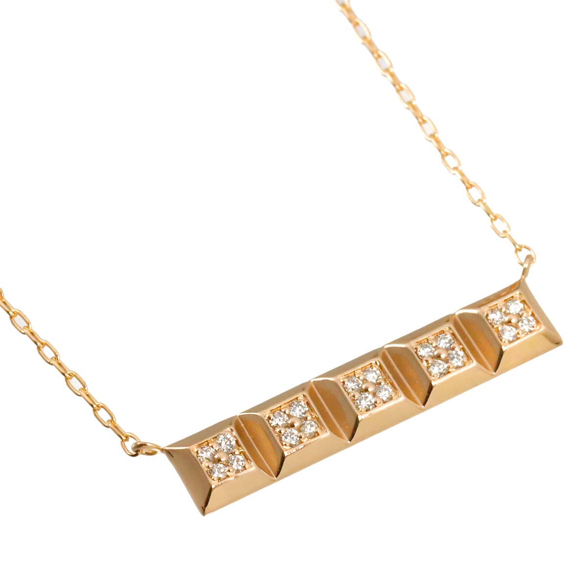 Diamond 0.13ct Necklace 18K Pink Gold 750
