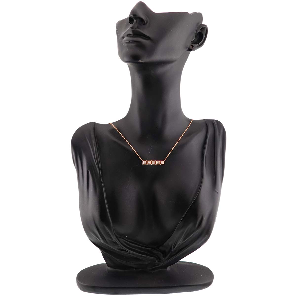 Diamond 0.13ct Necklace 18K Pink Gold 750
