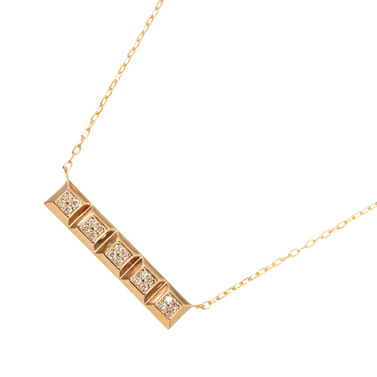 Diamond 0.13ct Necklace 18K Pink Gold 750