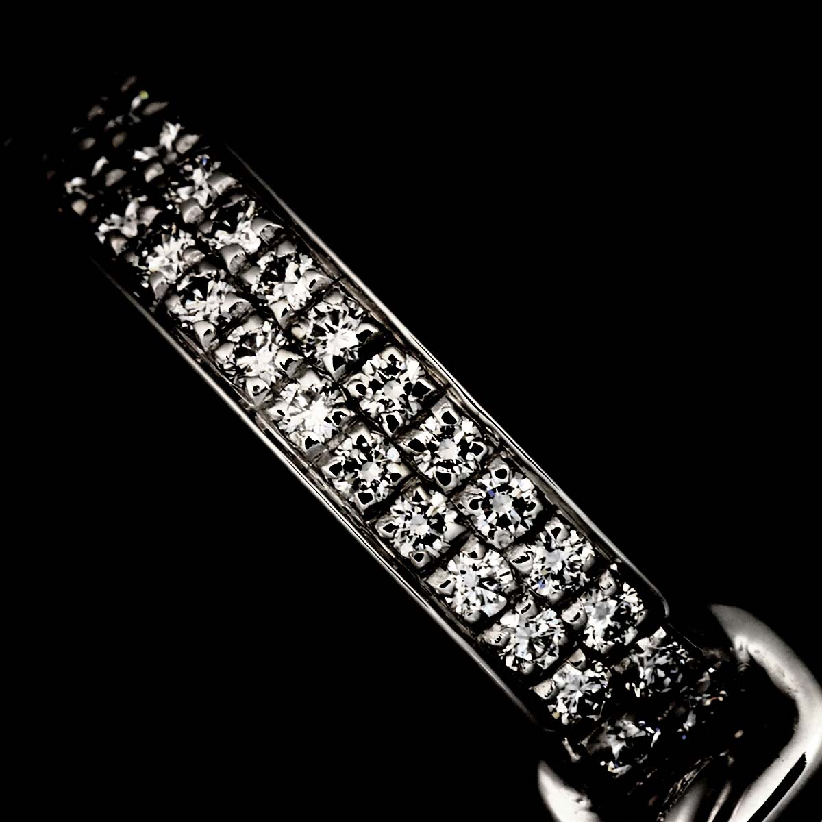 Lockit Diamond Ring 18K WG 750 size49 4.75-5(US)