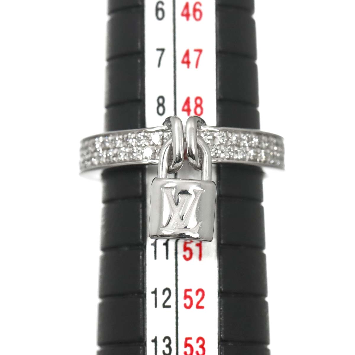 Lockit Diamond Ring 18K WG 750 size49 4.75-5(US)