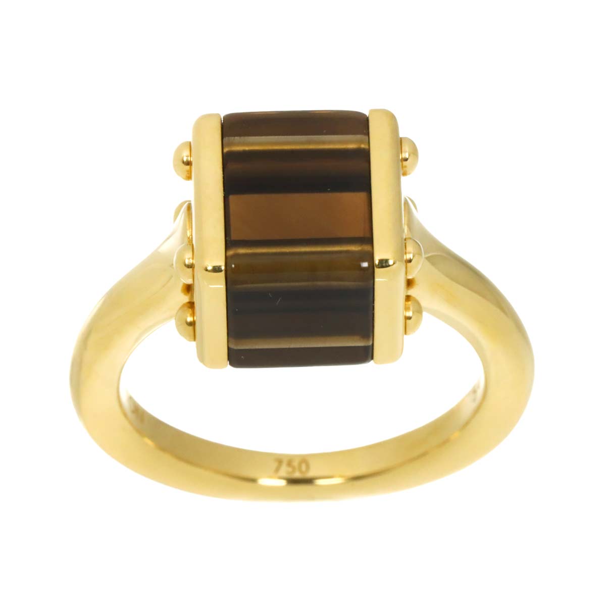 Berg Cube Quartz Ring 18K YG 750 Size7.25-7.5(US)