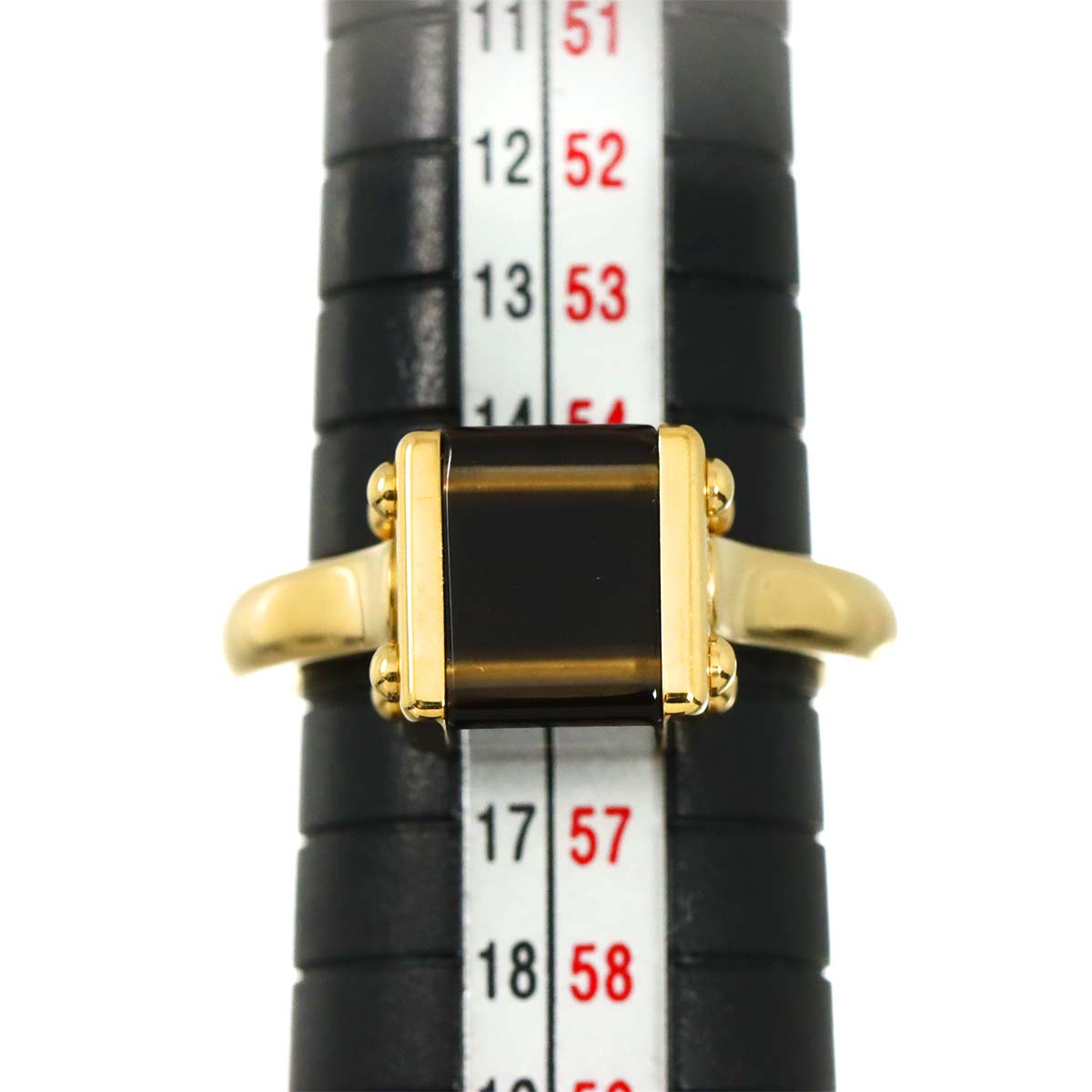 Berg Cube Quartz Ring 18K YG 750 Size7.25-7.5(US)