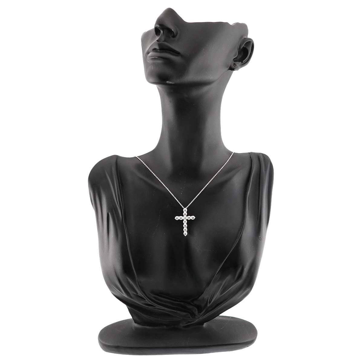 Large Cross Diamond Necklace Platinum