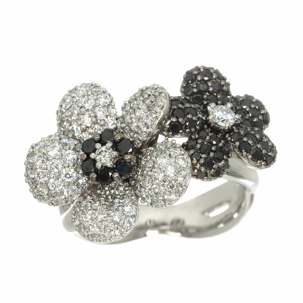 Diamond 1.16/0.75ct Ring 18K WG 750 Size6(US)