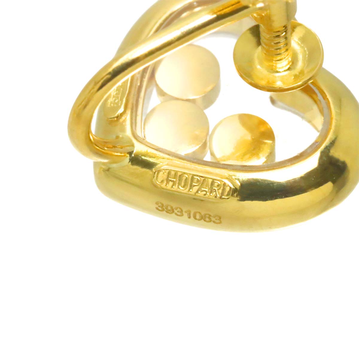 Happy Diamond Heart Earrings Clip on K18 YG 750