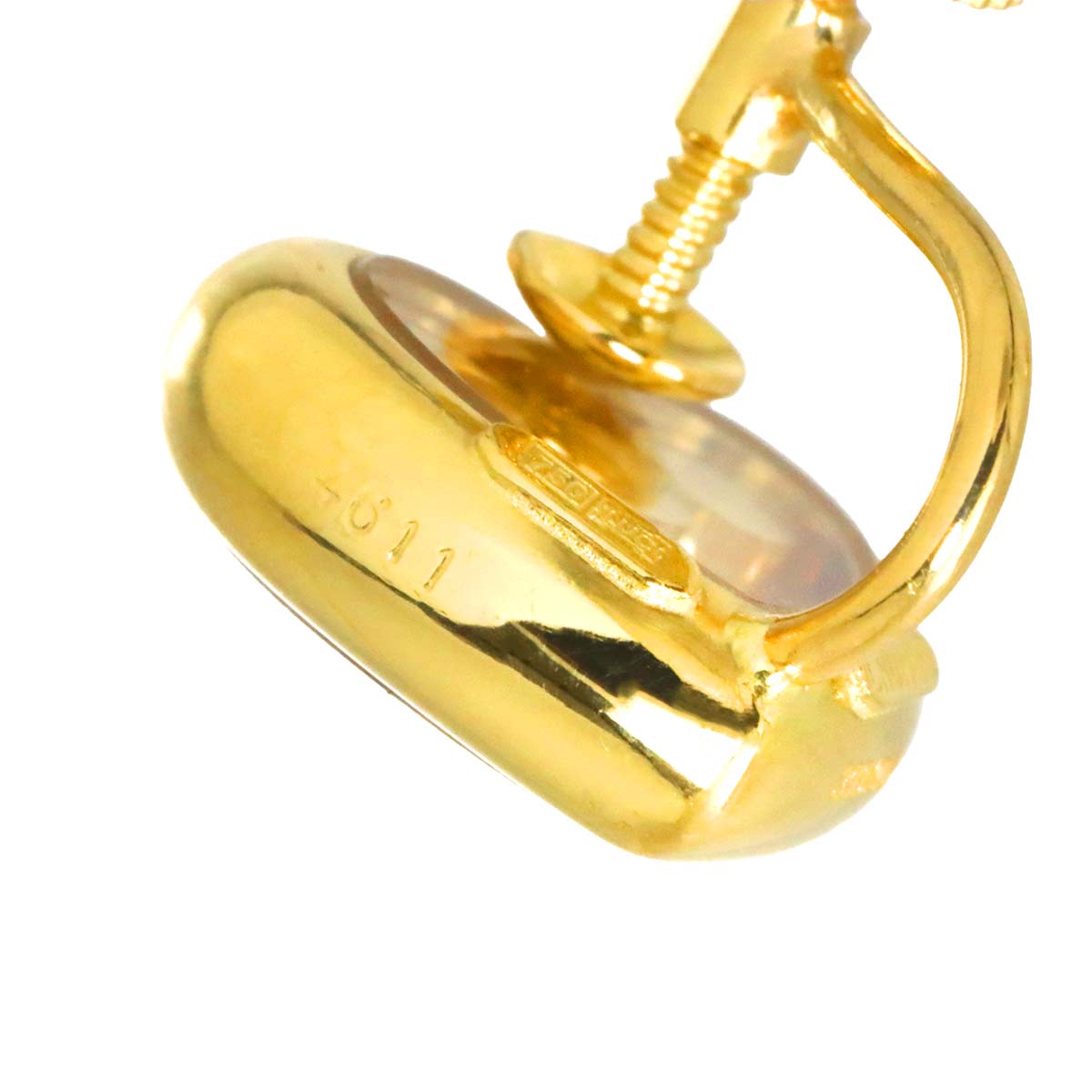 Happy Diamond Heart Earrings Clip on K18 YG 750