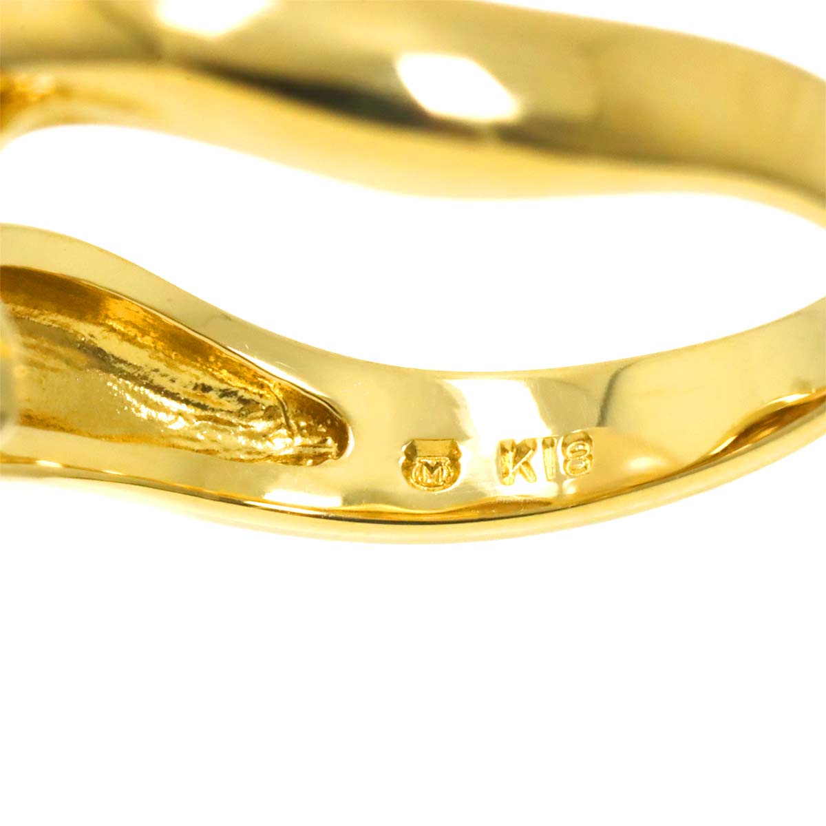 Akoya Pearl 7.1mm Diamond Ring 18K YG 750 Size5.5-5.75(US)