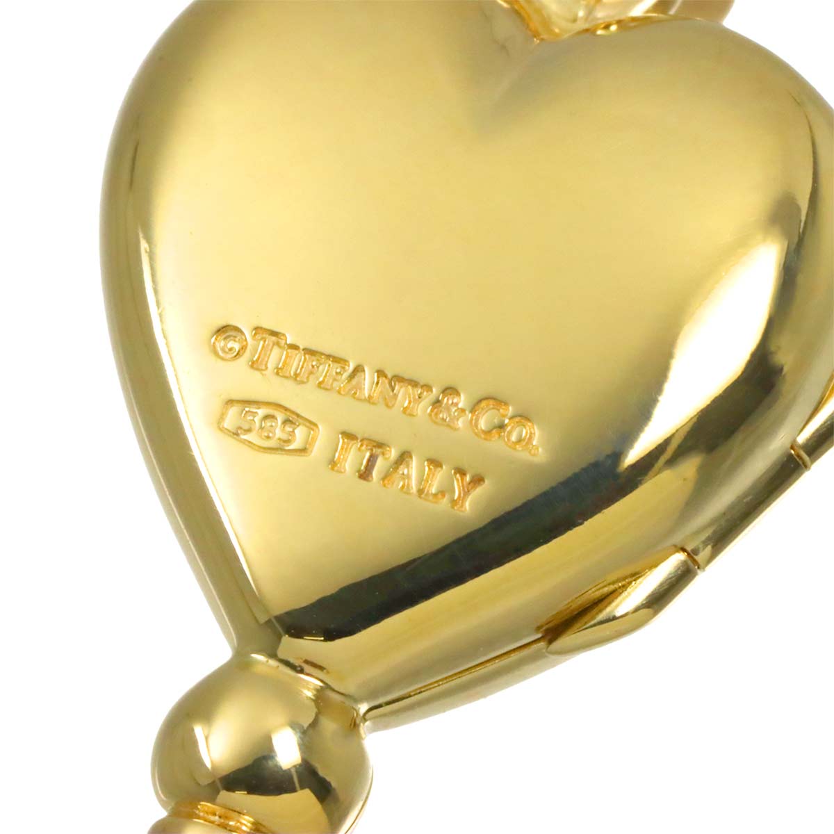 Heart Key Pendant Top 14K Yellow Gold 585