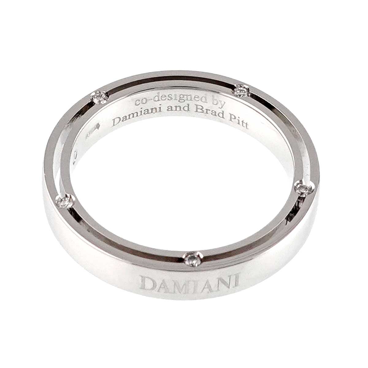 D-SIDE Diamond 10P Ring 18K White Gold 750 size7.5(US)