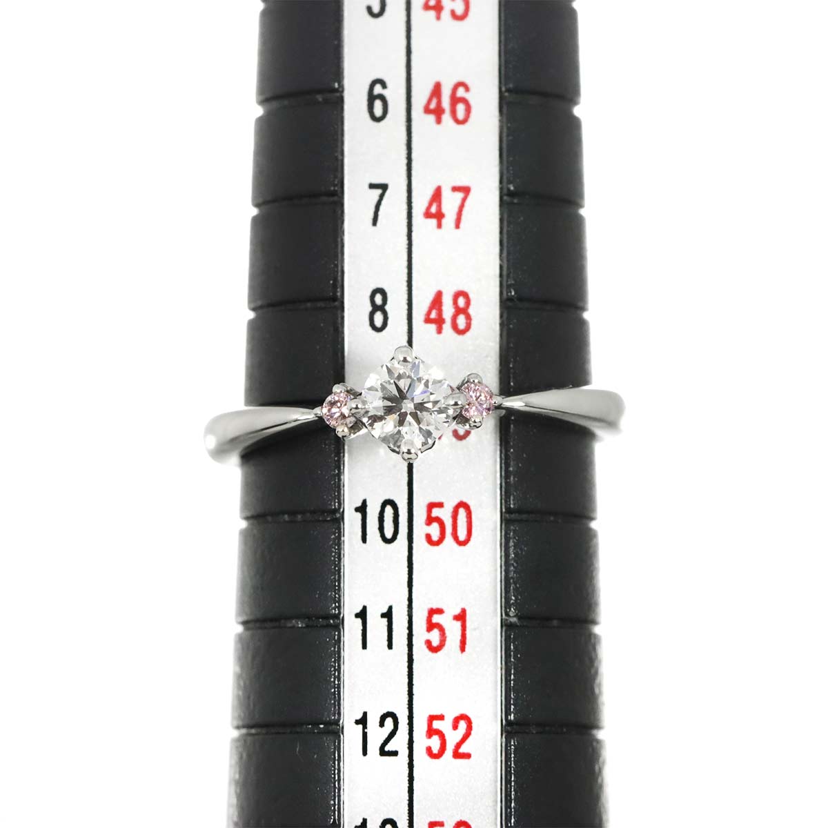 Diamond 0.23 F/SI1/VG 0.03ct/0.02ct Ring Pt 5.5-5.75(US)