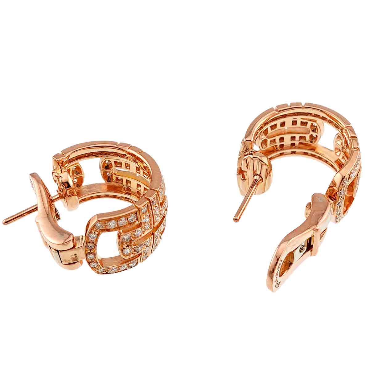 Parentesi Diamond Earrings Pierced 18K PG 750