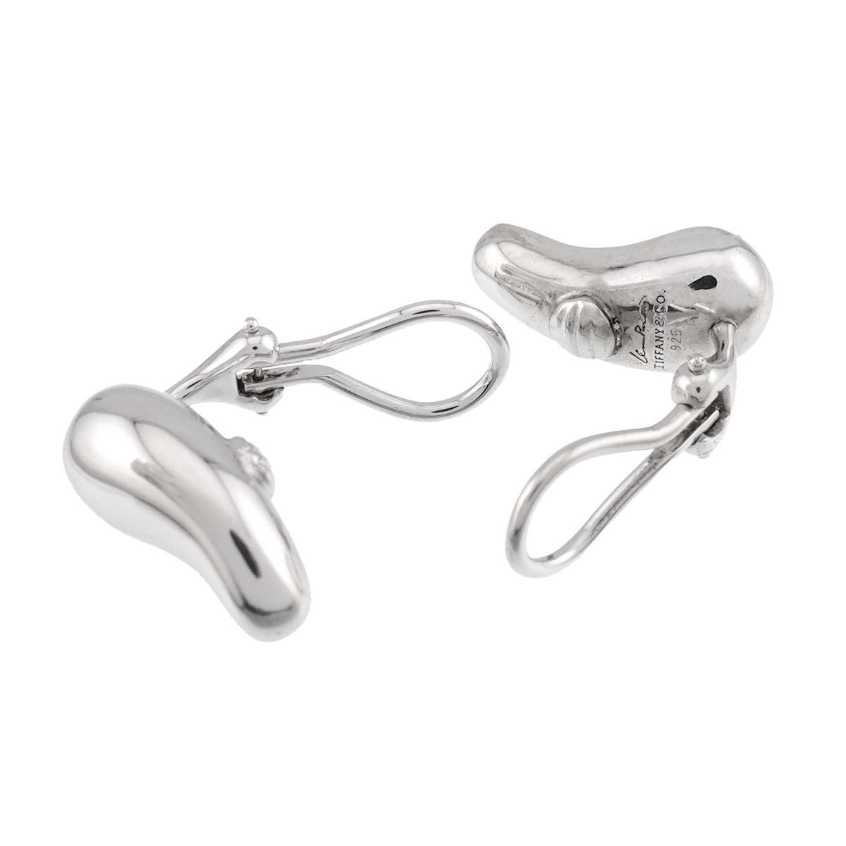 Teardrop Earrings Clip on SV Silver 925