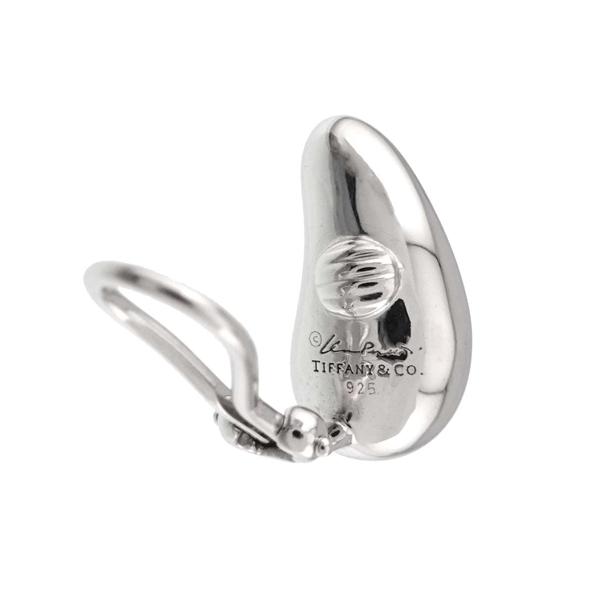 Teardrop Earrings Clip on SV Silver 925