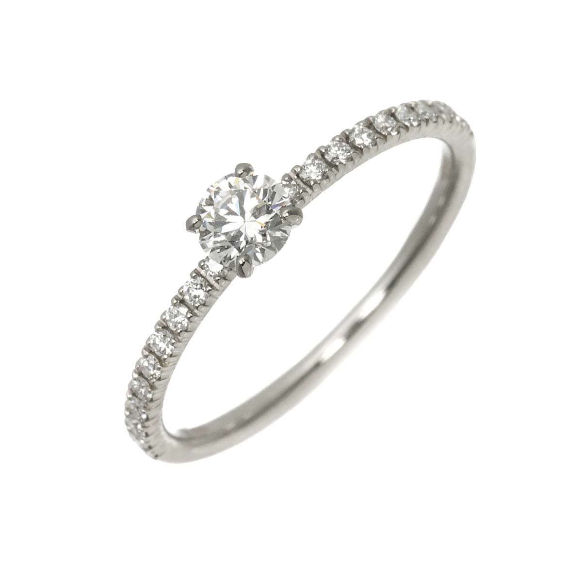 Half Diamond 0.22ct F/VVS1/3EX Ring Pt size49 4.75-5(US)