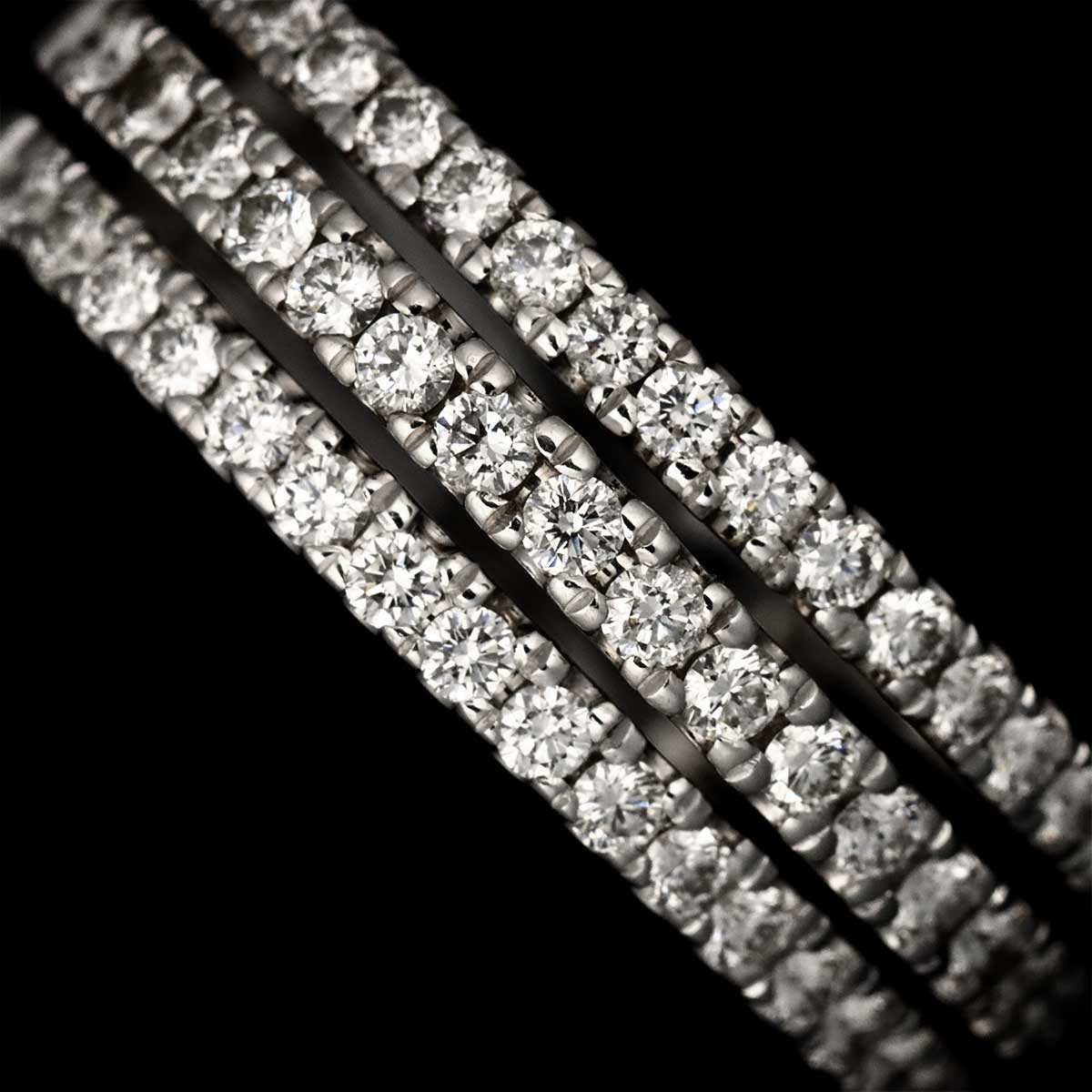 Diamond 0.48ct Ring 18K White Gold 750 Size5.25(US)