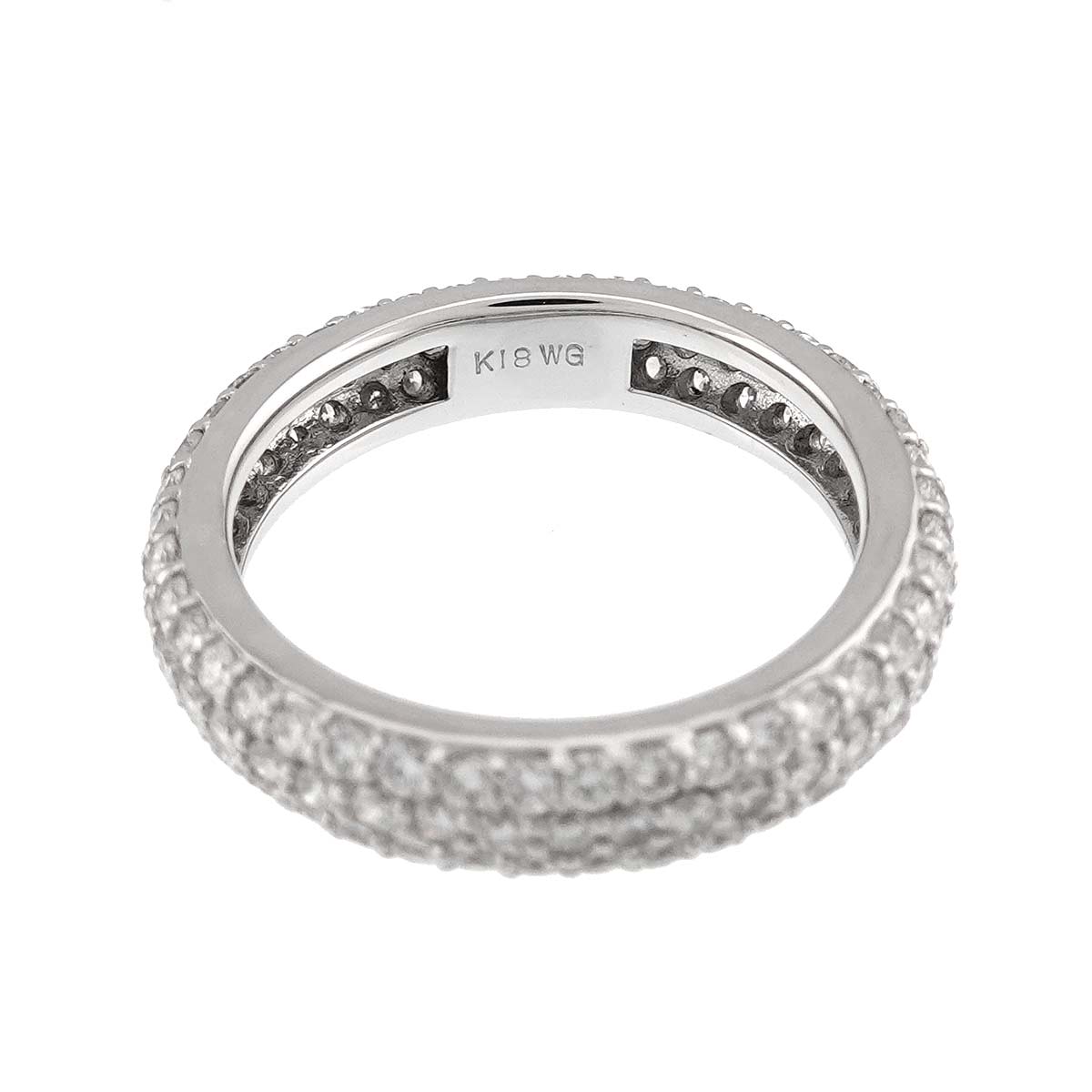 Diamond 1.28ct Ring 18K WG 750 Size4.75-5(US)
