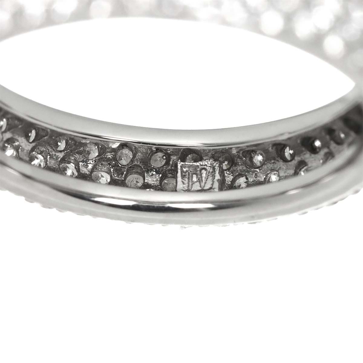 Diamond 1.28ct Ring 18K WG 750 Size4.75-5(US)