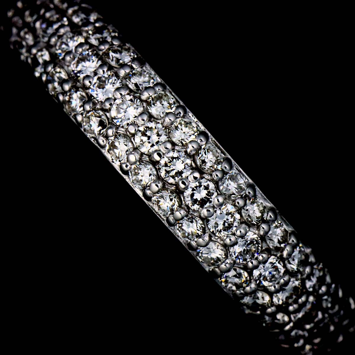 Diamond 1.28ct Ring 18K WG 750 Size4.75-5(US)