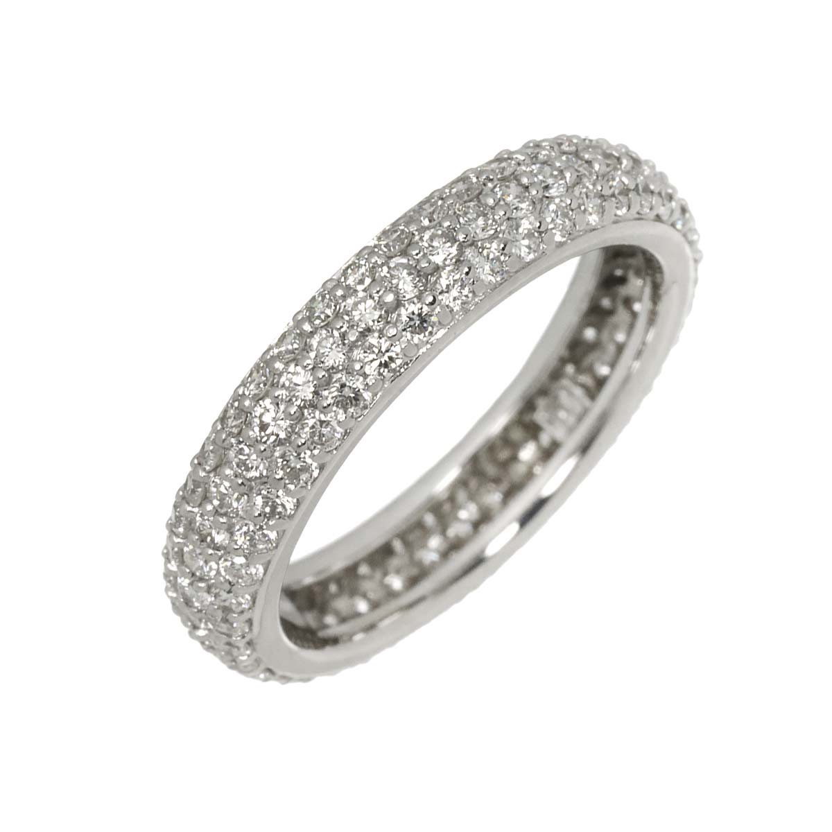 Diamond 1.28ct Ring 18K WG 750 Size4.75-5(US)