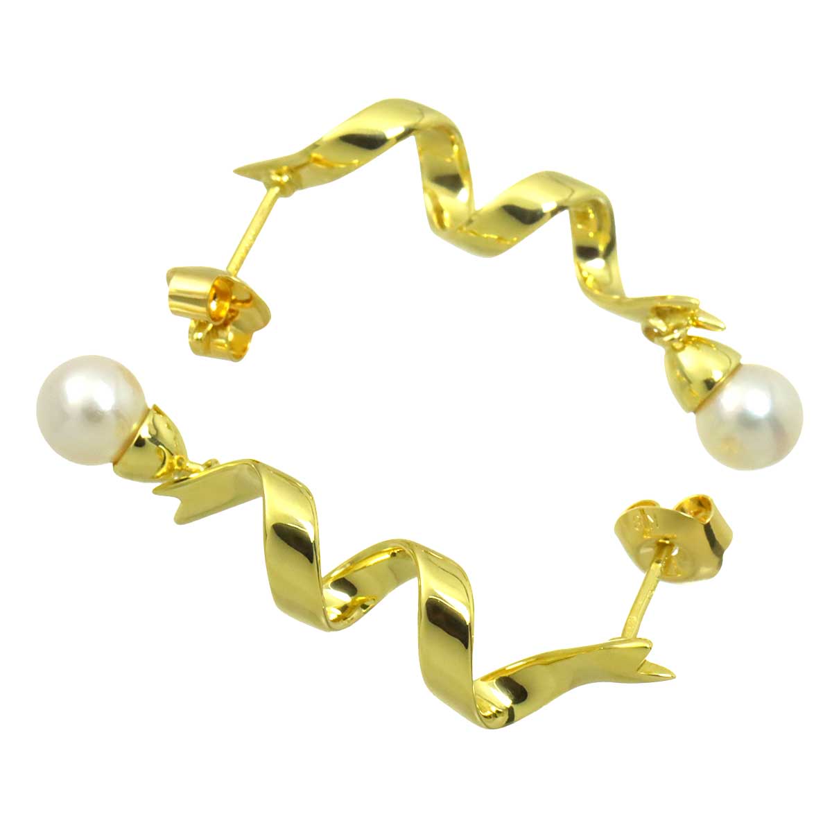 Akoya Pearl 6.1mm Earrings Pierced 18K YG 750