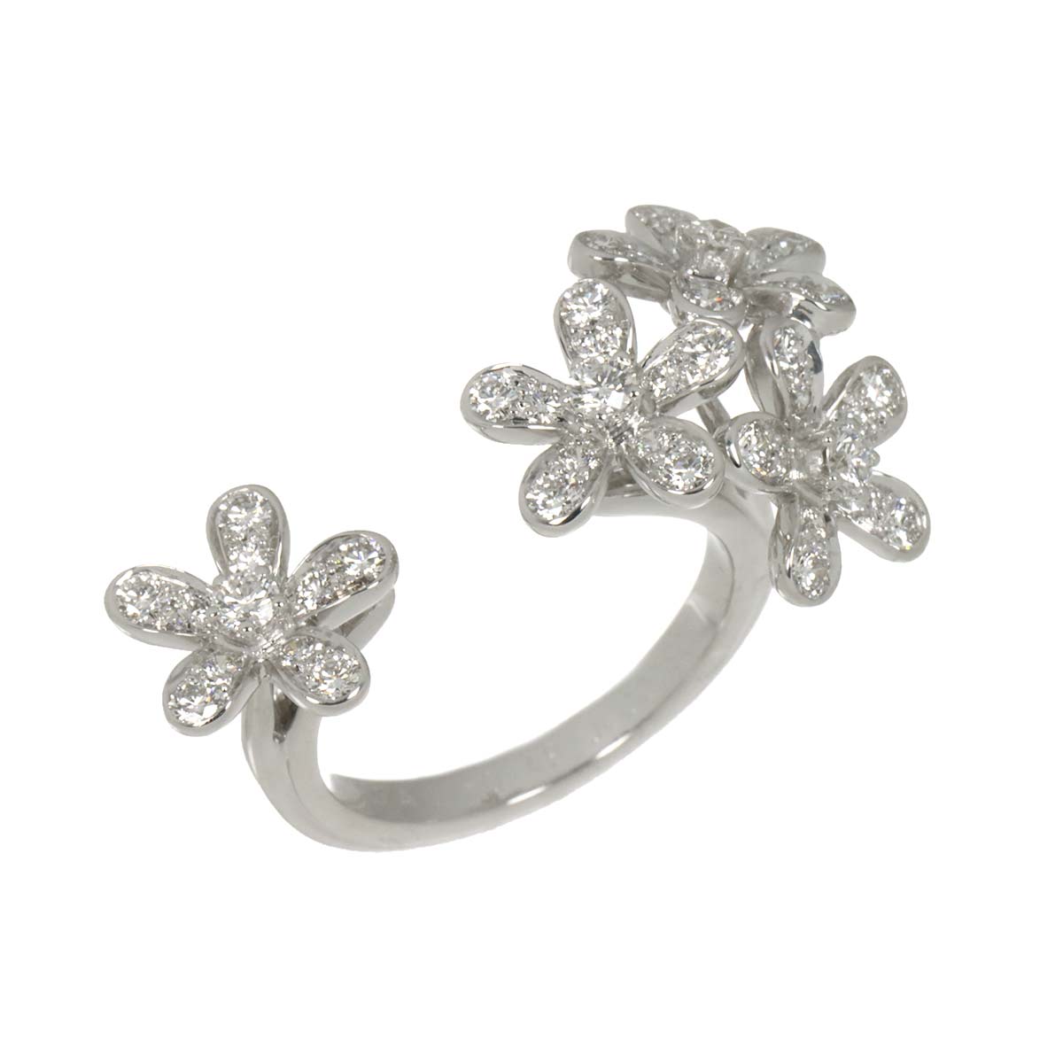 Socrates Diamond Ring 18K WG 750 size49 4.75-5(US)