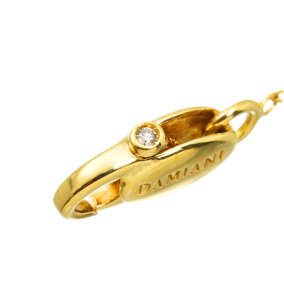 Belle Epoque Crown S Diamond Cross Necklace 18K YG 750