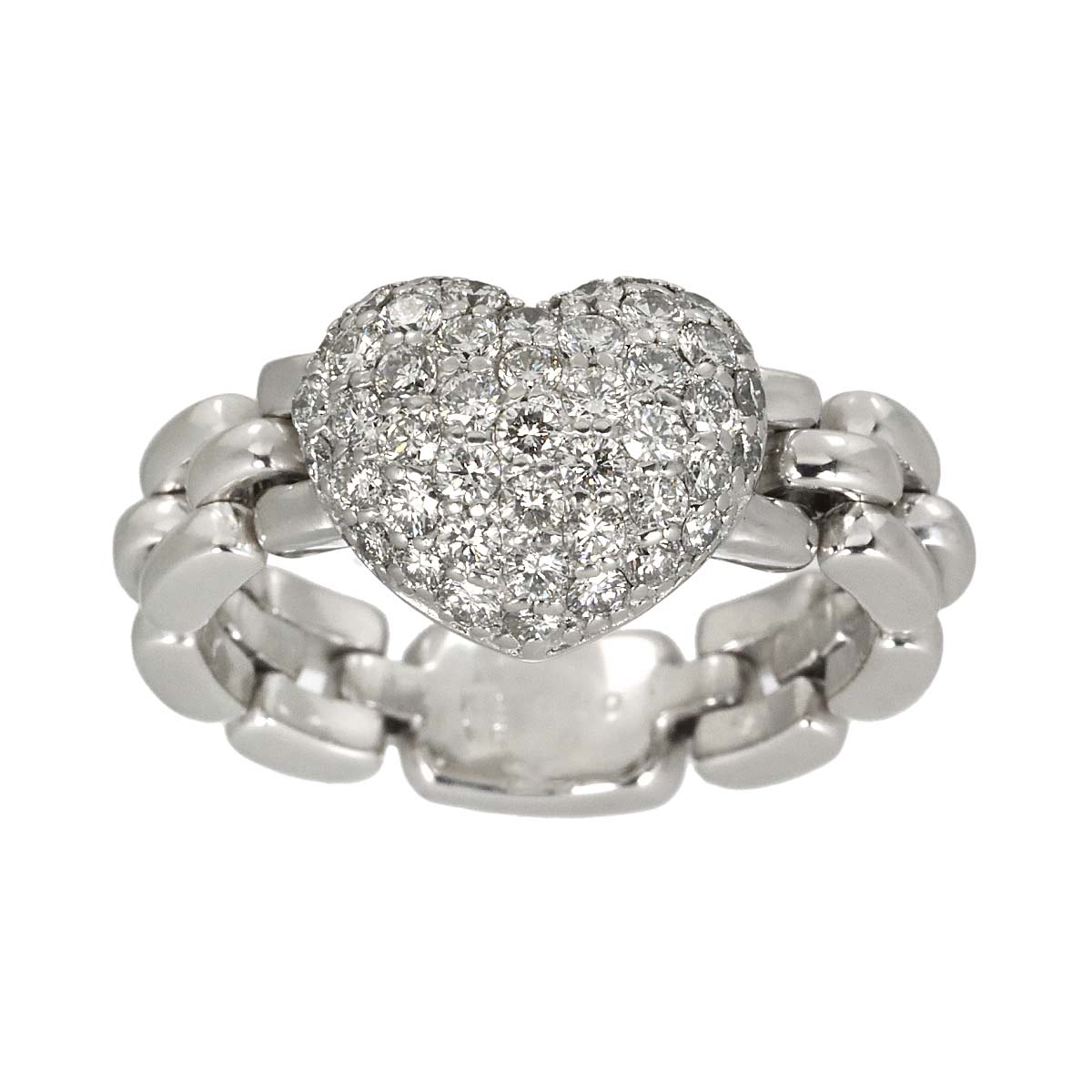 Diamond 0.90ct Ring 18K WG 750 Size5.5-5.75(US)