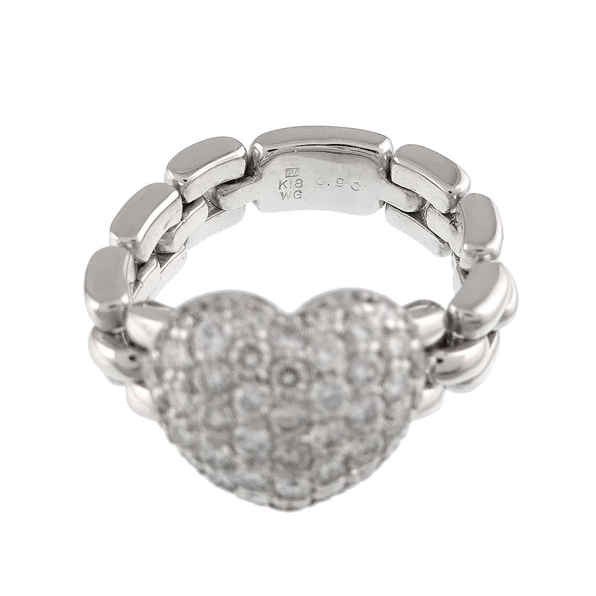 Diamond 0.90ct Ring 18K WG 750 Size5.5-5.75(US)
